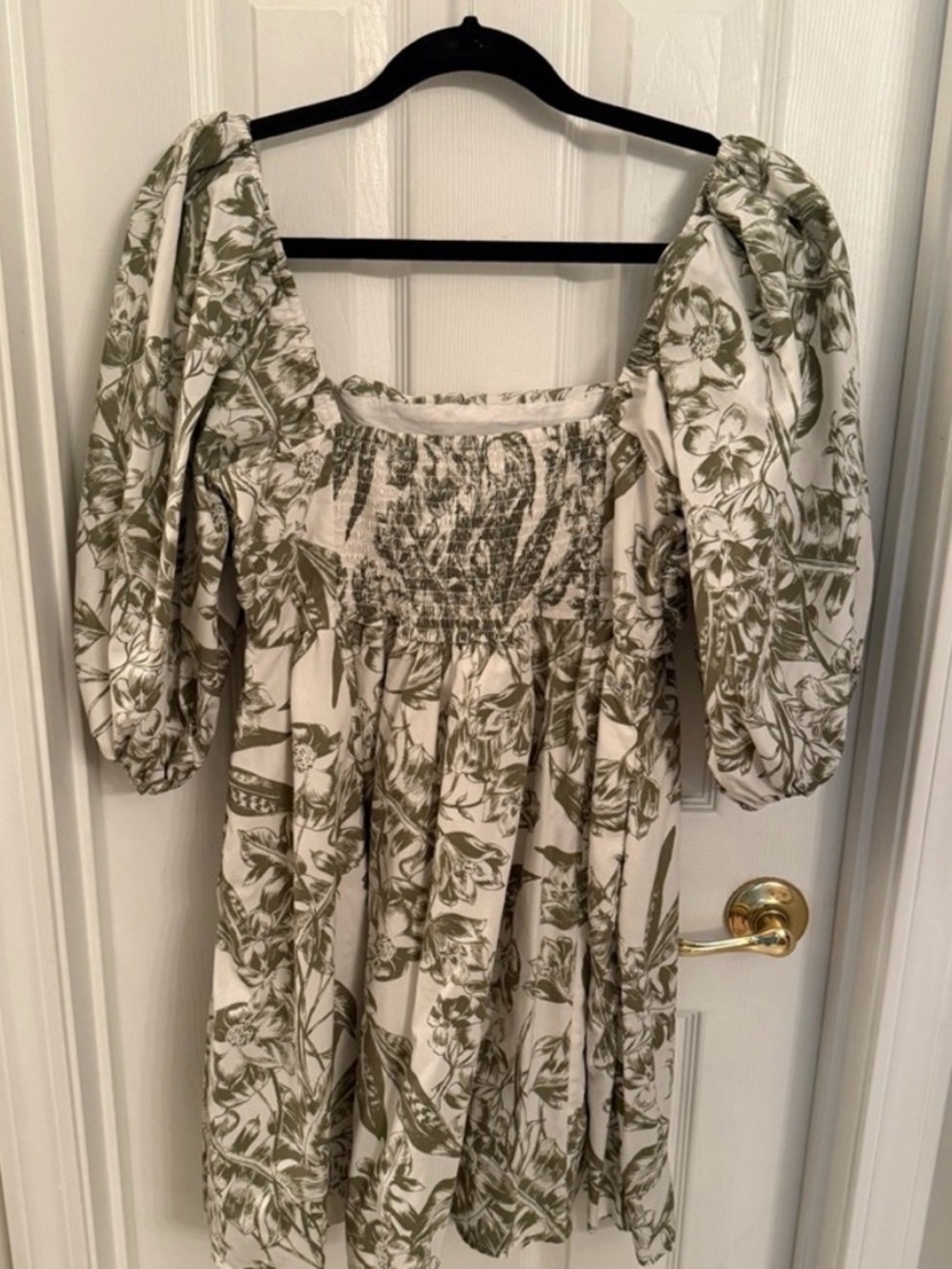 Abercrombie & Fitch Emerson Poplin Puff Sleeve Mini Dress SmallPetite - Picture 5 of 5